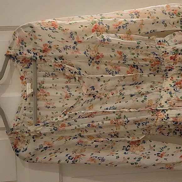 Loveshackfancy popover mini dress floral confetti Medium - Picture 8 of 14